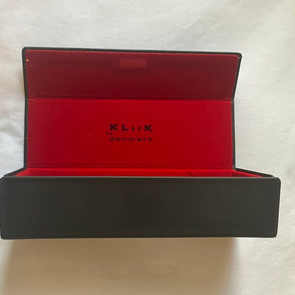 Vintage KLiiK Sunglasses Denmark Eye Glasses Black 6.25 "x 2" x 1.5", Case Only - Picture 1 of 5